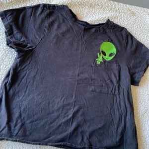 Alien patch crop top